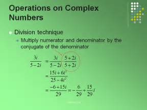 Operations with Complex Numbers